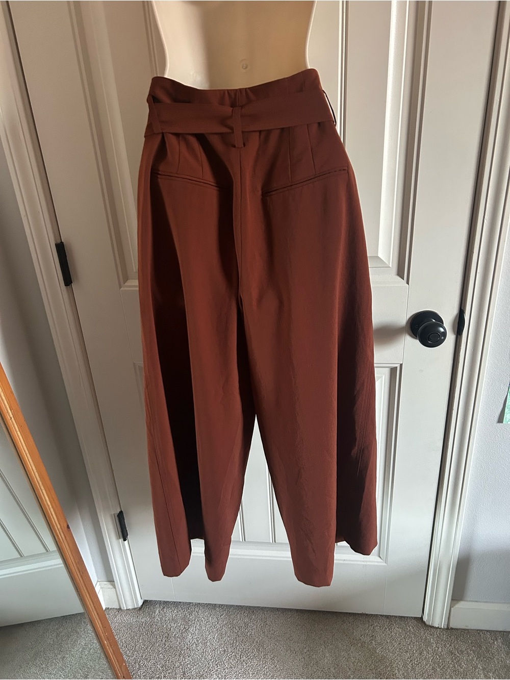 NEW Vince High Rise Belted Wide Leg Culottes in the shade Rust Sz 2 - Picture 9 of 11